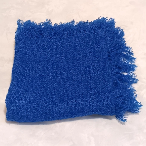 Baar Beards Scarf Made In Japan Unisex Royal Blue 40"X40" Square - Picture 2 of 9